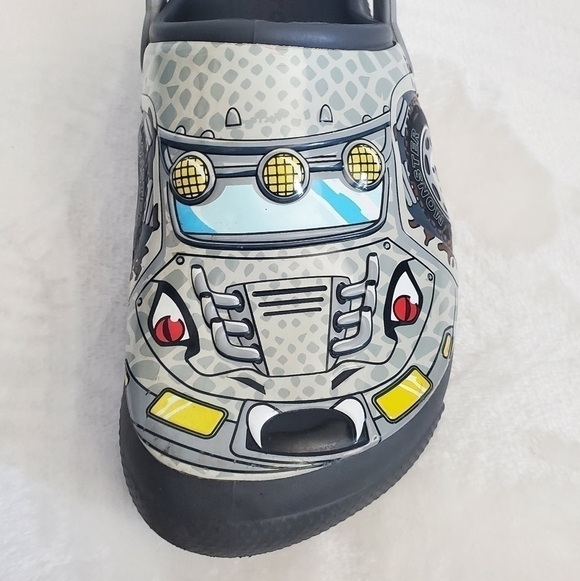 CROCS Funlab Monster Truck LED Light Gray Slip On Clogs Size Jr 3 - Picture 8 of 16